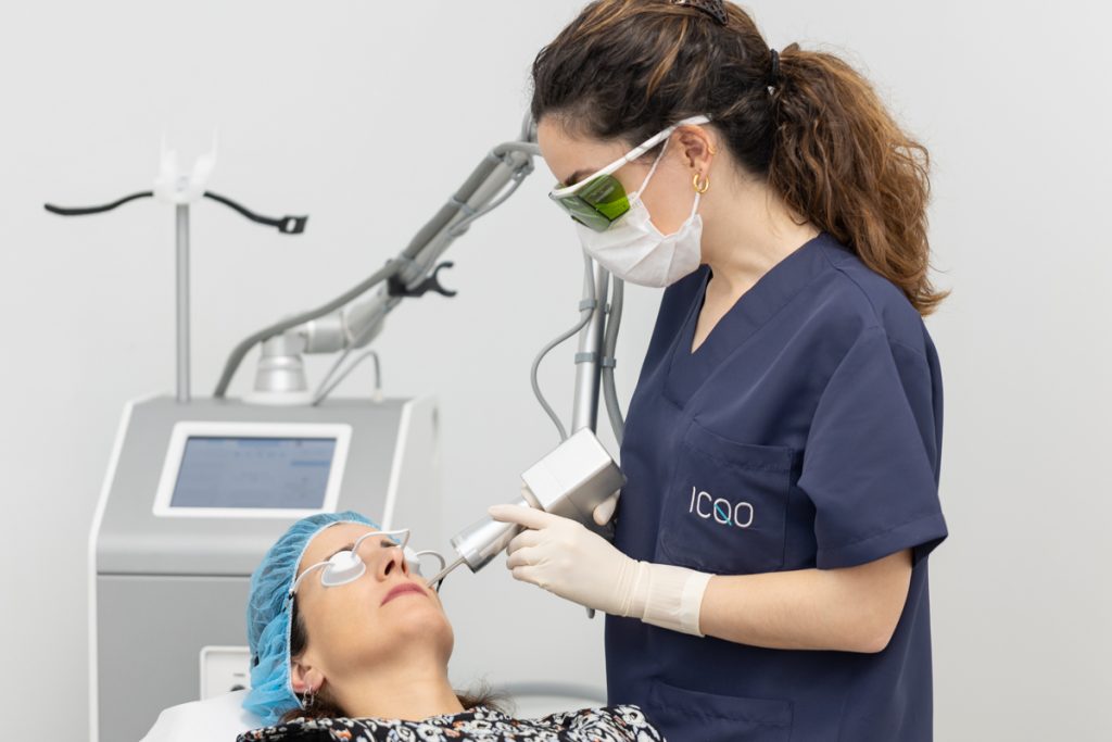 duración láser co2 ocular, sesion laser contorno ojos